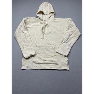 Artesanias Mickey Baja Hoodie 100% Cotton Off White Medium Mens